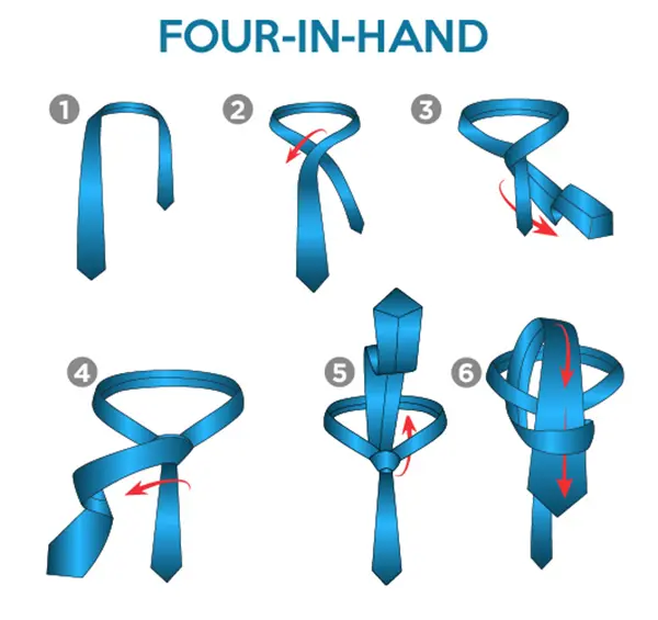 Cách thắt cà vạt dễ nhất: Four in Hand Knot