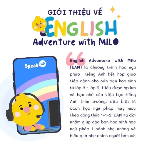 Khóa học tiếng Anh cho trẻ em, English Adventure with Milo